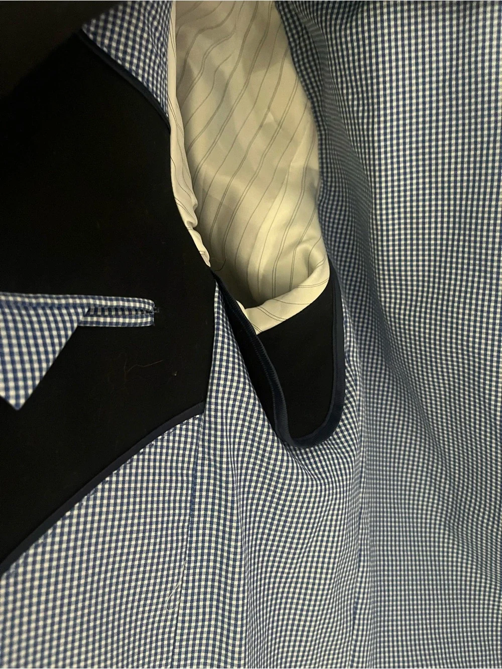 Banana Republic Navy Cotton Blazer 40R Slim Fit 2 Button Non-Iron Sport Coat